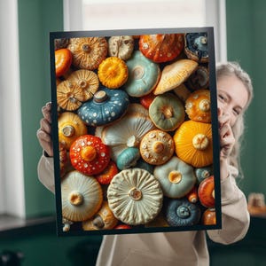 Chaotic Mushroom Jigsaw Puzzle - Playful Nature Inspired Collage Design, Family Game Night, Brain Teaser, Gift for Mushroom Lover