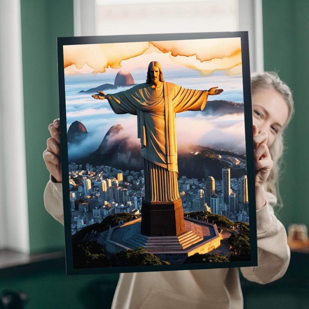 RIOさま パズル Christ the Redeemer Puzzle: Rio De Janeiro Sunrise Tabletop Game