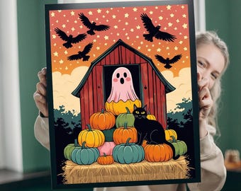 Układanka „Nawiedzona stodoła”: Straszna gra rodzinna na Halloween