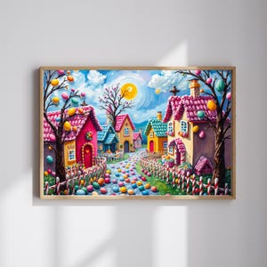 Candy Village Jigsaw Puzzle: Whimsical Easter Family Fun