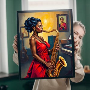 Jazz Woman Jigsaw Puzzle: African American Art, Music Theme (110-1014 Piece)