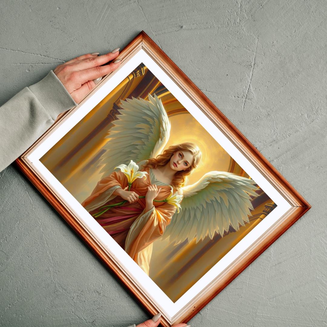 Angel With Lily Jigsaw Puzzle, Religious Gift - Etsy
