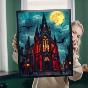 Gothic Cathedral Puzzle | 110, 252, 520, 1014-piece | Perfect for Halloween Fanatics, Gothic Art Lover, Family Game Night and Cozy Evenings