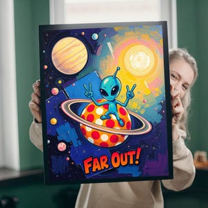 Alien Jigsaw Puzzle: Space Theme Pop Art, Family Game
