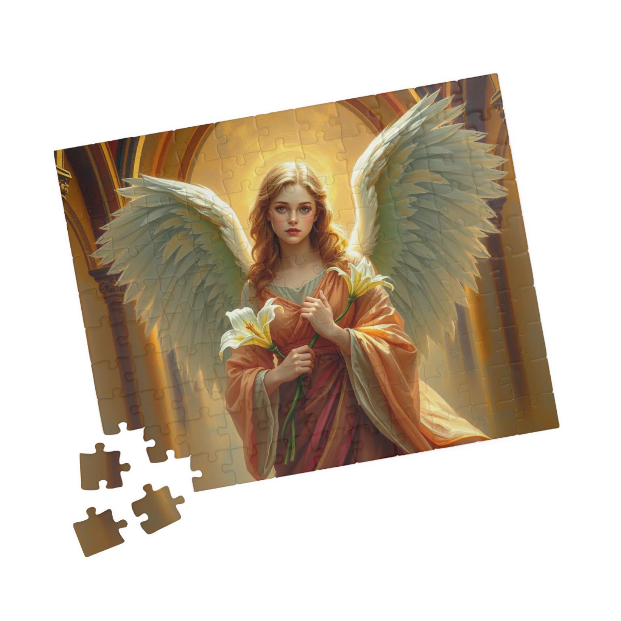 Angel With Lily Jigsaw Puzzle, Religious Gift - Etsy