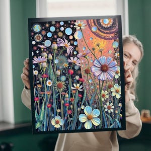 Colorful Floral Puzzle, Flower Jigsaw Puzzle for Adults, Fun Family Activity, Gift for Nature Lovers, Mindful Relaxation, Home Entertainment
