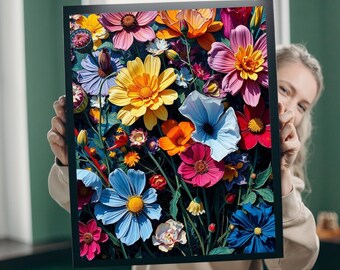 Floral Jigsaw Puzzle: Colorful Flower Game, Home Entertainment