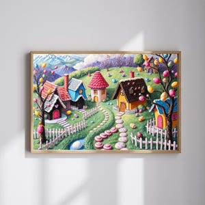 Candy Village Jigsaw Puzzle: Whimsical Family Fun, Brain Teaser