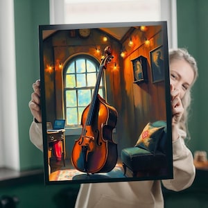 Cello and Tea Time Jigsaw Puzzle - Music Instrument Theme, Musical Puzzle Gift for Musician, Music Lover and Teacher, Birthday or Holiday