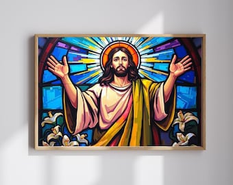 Stained Glass Jesus of Nazareth Jigsaw Puzzle 300/500/1000 Piece