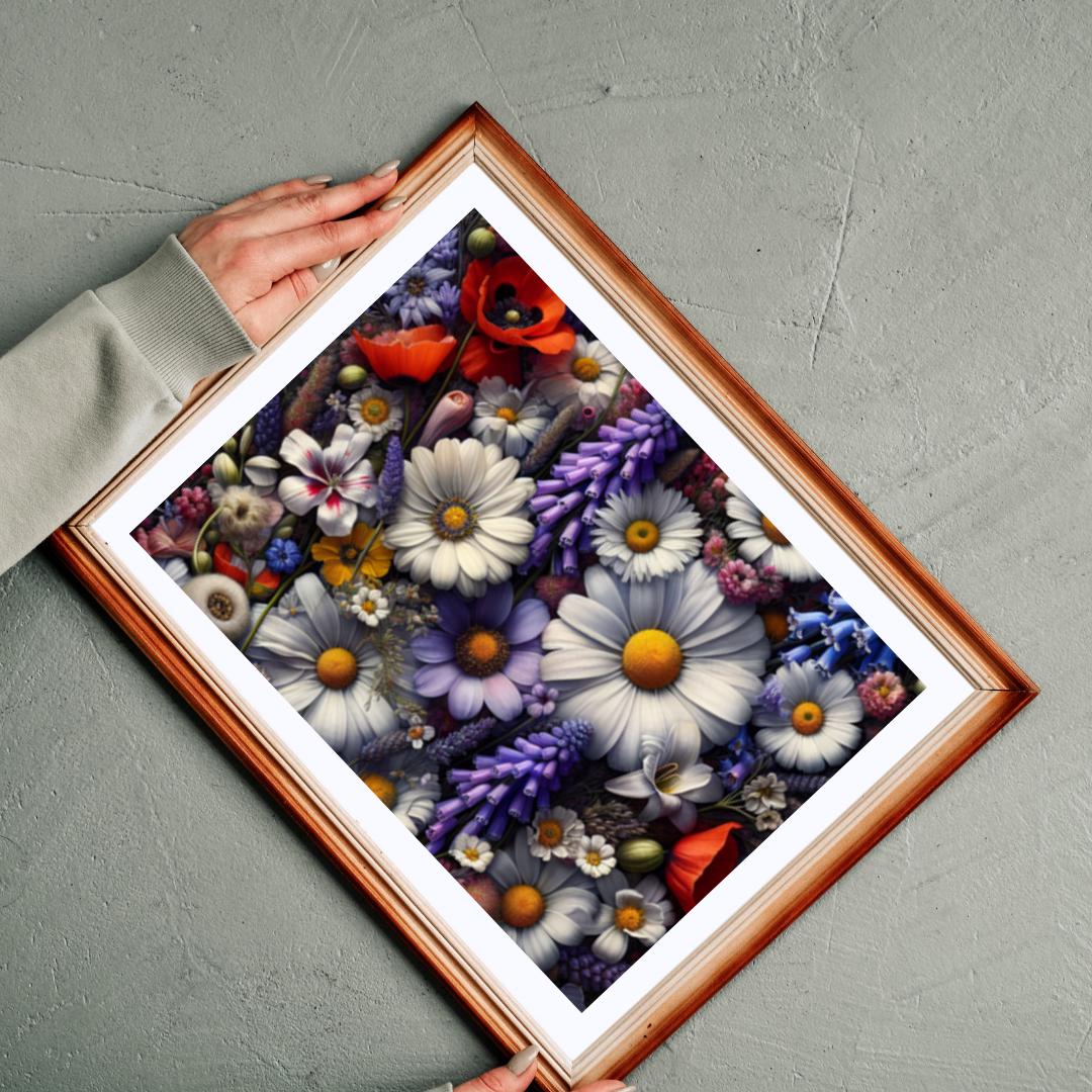 Blumen-Puzzle 1000 Teile – Buntes Kunst-Puzzle Mit Sonnenblumen & Rosen, 70 X 50 Cm, Für Erwachsene