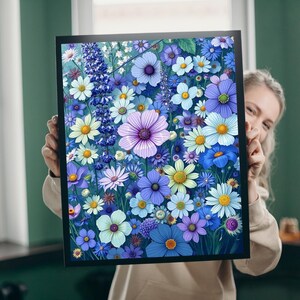 Blumen Puzzle: Lebendige Blumen Kunst, Achtsamkeit Geschenk