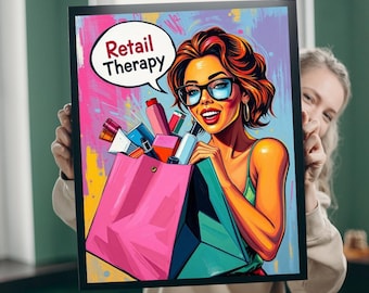 Retail Therapy Pop Art Jigsaw Puzzle: Fun Family Indoor Activity