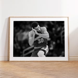 Stephen Curry, Golden State Warriors, All-Star, arte de pared en blanco y negro, arte de pared vintage, impresiones fotográficas, regalo de baloncesto, fanático, fanáticos de la NBA
