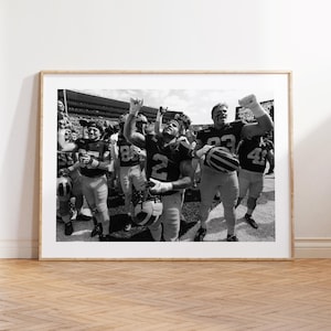 Michigan Wolverines Football, NCAA Divion, Fan Print, Black and White Wall Art, Sport Poster, Photograph Prints, American Football Gift