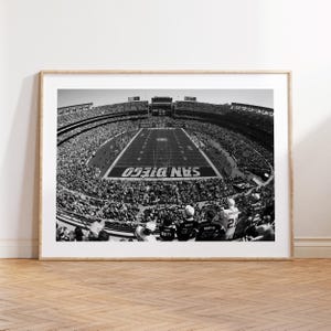 San Diego Chargers Stadium Poster, Qualcomm Stadium ,Jack Murphy Stadium, Retro Stadium, Classic NFL Stadium Print, Vintage Stadium Decor