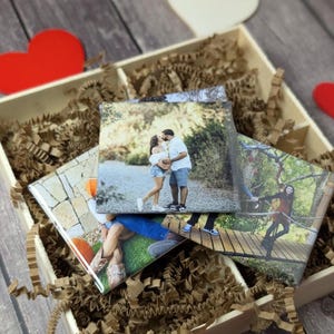 Personalized 2&quot; x 2&quot; photo magnets by Pretty little pix; the perfect custom gift for any special occasion. Next day shipping.