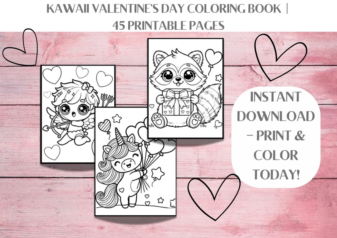 45 Valentine’s Day Coloring Pages – Fun & Easy Activity for Kids | Cute ...