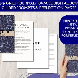 Trauer & Heilung Tagebuch | Geführte Prompts zur Verlustreflexion | Memory-Buch zur Trauerverarbeitung | Digital Download Journal