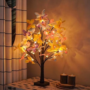 Schmetterlings Baum Lampe - DIY LED Tischlampe für Zuhause, Geschenk oder Events