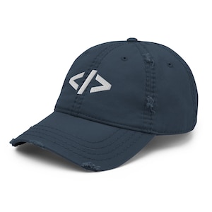 AI Coder Distressed Hat (Embroidery)
