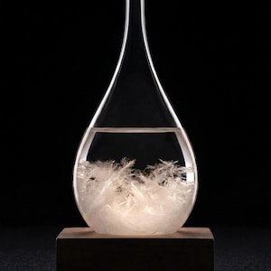 Storm Glass FitzRoy — Victorian Weather Instrument & Desk Curiosity | Dark Academia Decor | Unique Gift for Him