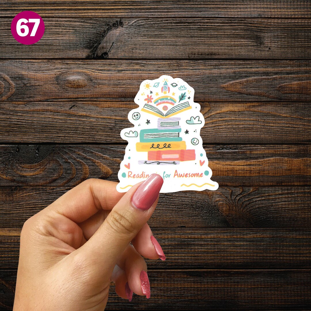 Bookish Cute Stickers Pack for Kindle Stickers Reading Book Lover Gift ...