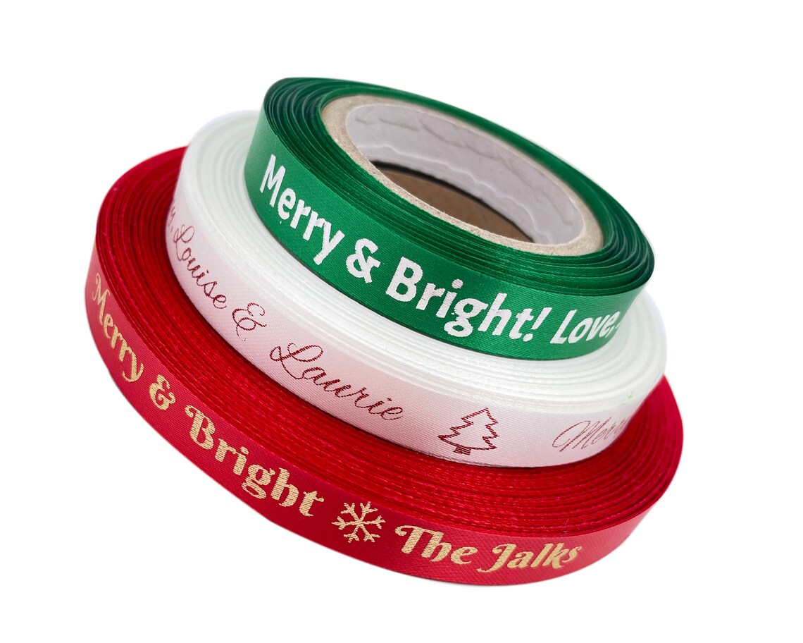 3/8 Inch Personalized Ribbon Custom Printed for Holiday Etsy