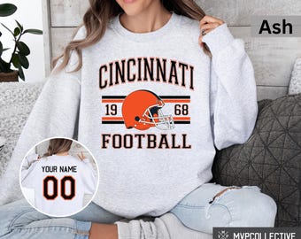 Sudadera retro de fútbol de Cincinnati - Sudadera vintage de cuello redondo de fútbol de Cincinnati - Camiseta de moda de Cincinnati - Sudadera de fútbol personalizada