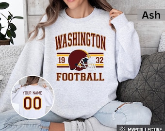 Retro Washington Football Sweatshirt - Vintage Washington Football Crewneck - Trendy Washington Shirt - Customized Football Sweatshirt