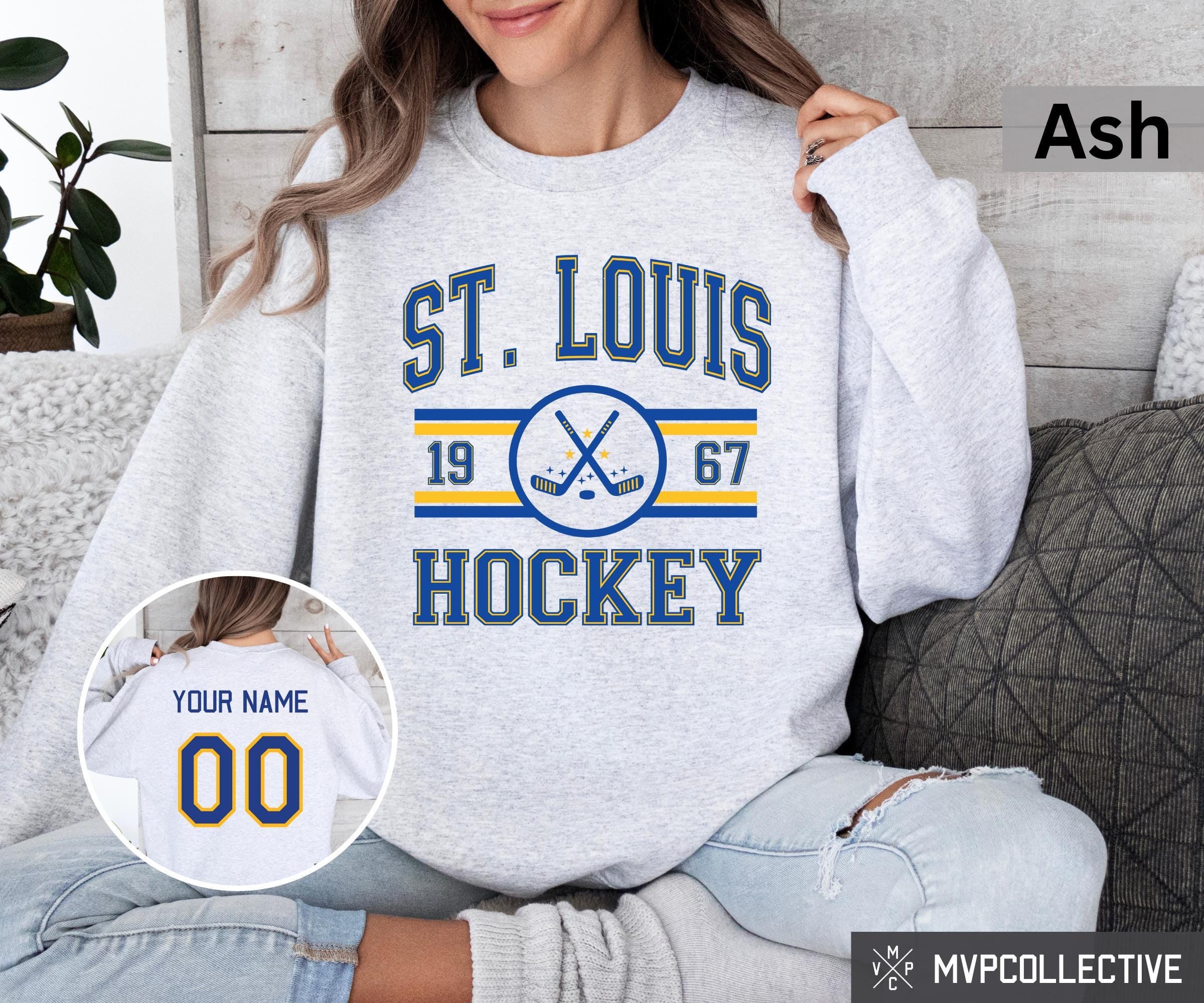 Maillot Vintage Saint Louis Blues - Taille L, Manches Longues, Coton, Multicolore, Marque Starter