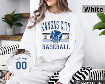 Retro Kansas City Baseball Sweatshirt - Vintage Kansas City Baseball Crewneck - Trendy Kansas City Shirt - Customized Baseball Sweatshirt