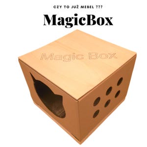 Arbre à chat pour chats jusqu'à 8 kg Magic Box - Niche/nichoir en carton ECO durable