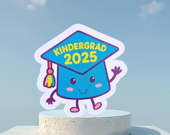 Naklejka na zakończenie roku szkolnego 2025 – Wodoodporna naklejka winylowa na czapkę absolwenta
