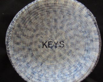 Small Rope Bowl for Keys with rolled edge