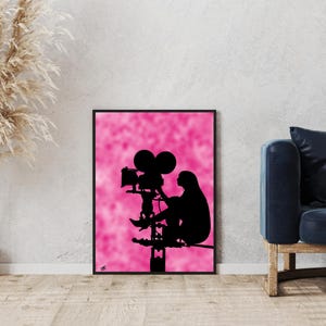 Art mural - Affiche et carte - cinema, silhouette, film, retro, féminin, femme - Domicile - Décorations murales - Décoration intérieure