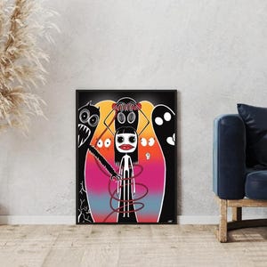 Art mural - Affiche et carte - Affiche et carte femme, démons, introspectif, sombre - Domicile - Décorations murales - Décoration intérieure