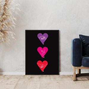 Art mural - Affiche et carte - romantique, love, amour, cœur, emotions - Domicile - Décorations murales - Décoration intérieure