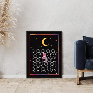 Art mural - Affiche et carte - Affiche et carte moderne, nocturne, étoiles, nuit - Domicile - Décorations murales - Décoration intérieure