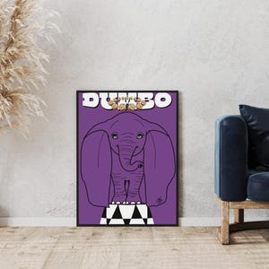 Arte de pared - Póster y mapa - elefante, tonto, animal, circo, tonto - Hogar - Decoración de pared - Decoración de interiores