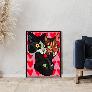 Quadri da parete - Poster e mappa - Quadri da parete - Animali, Gatto, Cane, Domestico - Casa - Decorazioni murali - Decorazione d'interni