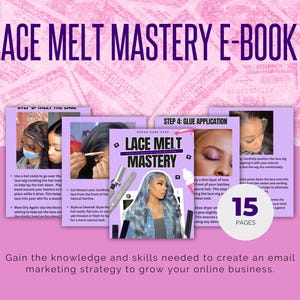 Lace Melt Mastery eBook | Instant Download | Lace Wig Application Guide | Digital PDF for Wig Install Tips