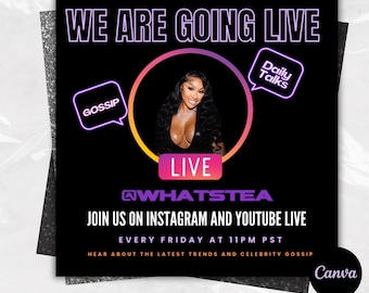 Editable Podcast Flyer Template | Canva Digital Download