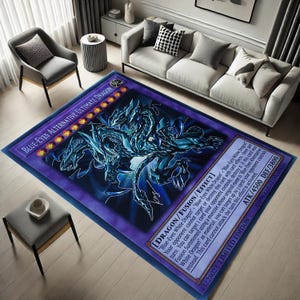 Jeu de cartes, tapis de jeu rétro, décoration de dragons, tapis de cartes dragon, dragon noir yeux rouges, tapis de salle de jeux, tapis dragon, cadeau populaire, tapis animaux