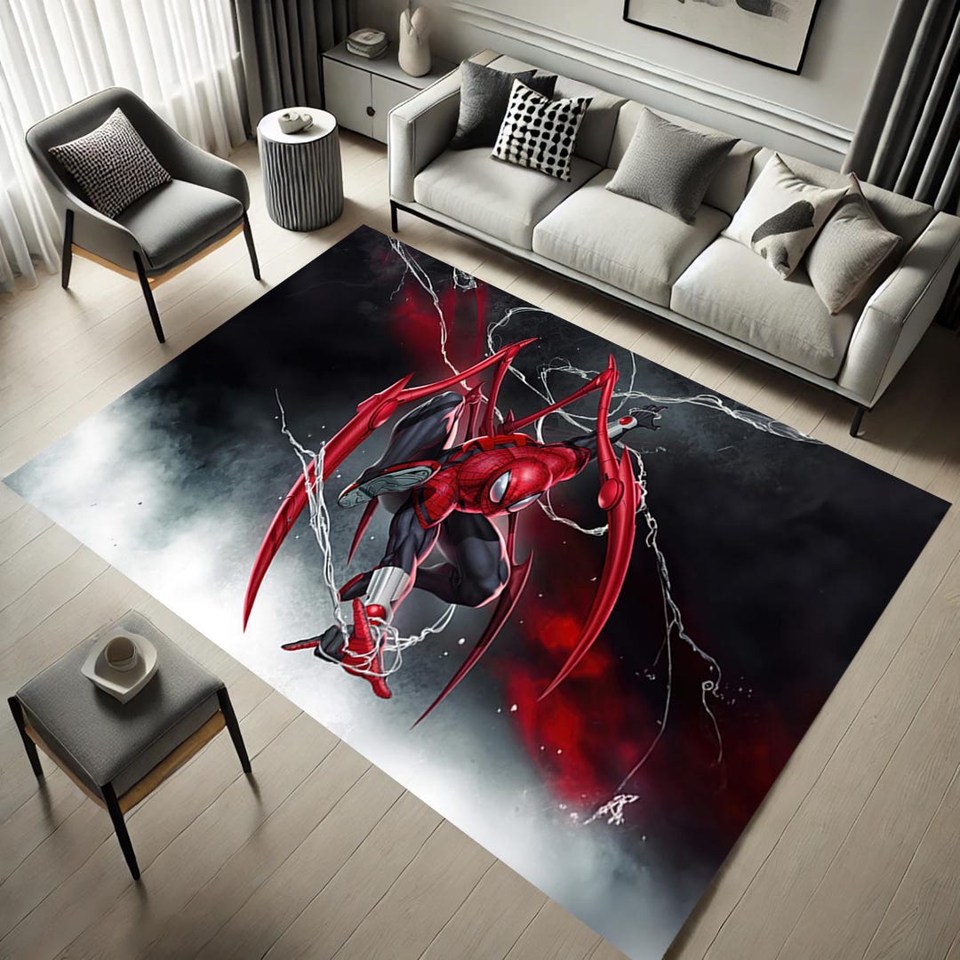 Spider-man, Mechanical Spider-man,animated Print, Floor Rug, Home ...