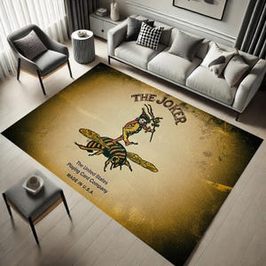 Arte, Design de interiores, Tapete de chão, Presente, Tapete personalizado, Decoração de casa, Decoração de casa, Abelha, Palhaço basco, Cartas de jogar, Jogos de cartas, Decoração Del Hogar