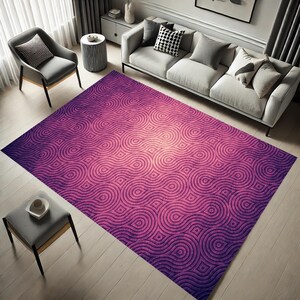 Purple Area Rug: Printed Kilim, Home Decor