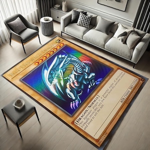 Tapete de jogo retrô, tapete de carta de dragão, tapete de carta de jogo, dragão preto de olhos vermelhos, tapete de sala de jogos, tapete de dragão, decoração de dragão, presente popular, tapete de animal