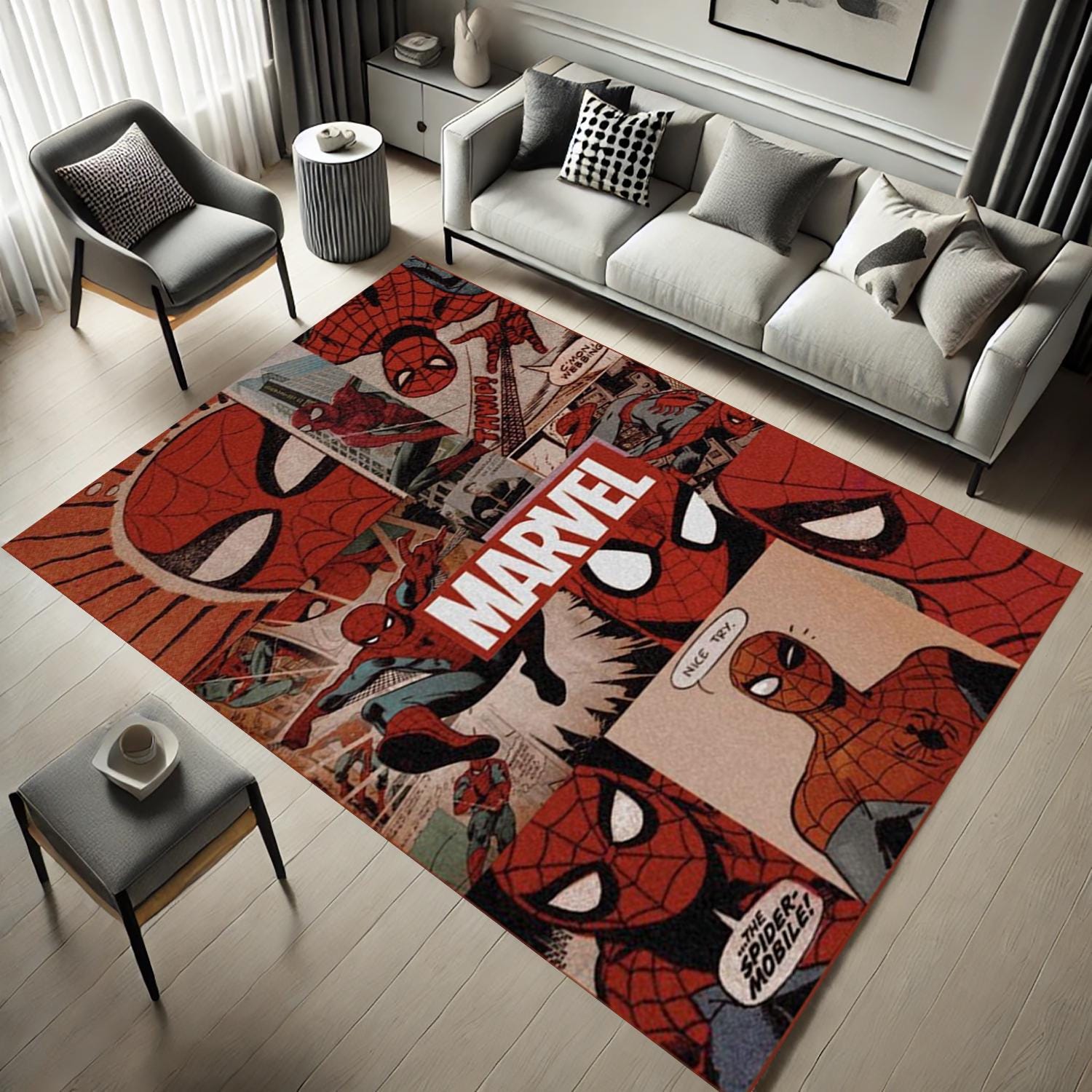 スパイダーマンカバーラグ - Etsy 日本