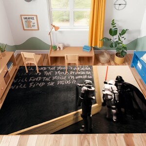Star Wars, Alfombra, Niños, Alfombra de área, Estampado de Star Wars, Alfombra de piso, Colores, Habitación de niños, Regalo, Pájaro, Decoración del hogar, Alfombra de dibujos animados, Sable de luz